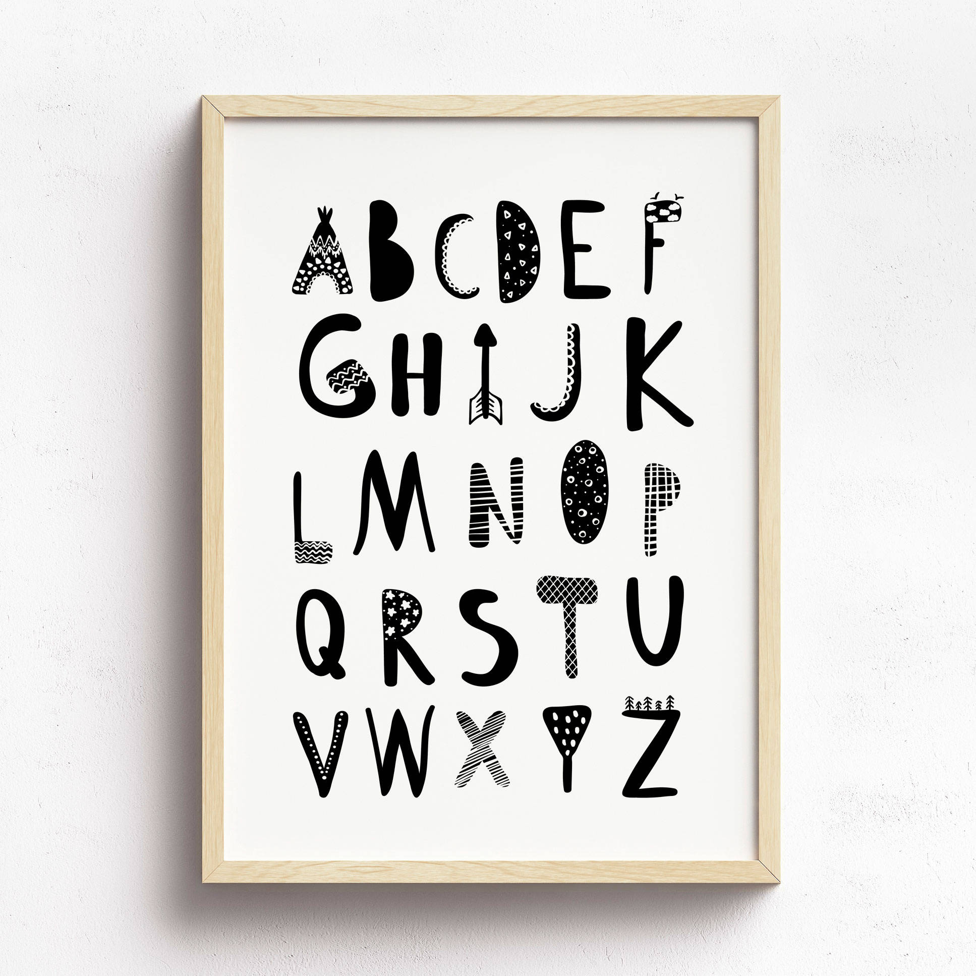 Nursery Prints Alphabet ABC Wall Art Alphabet Poster | Etsy