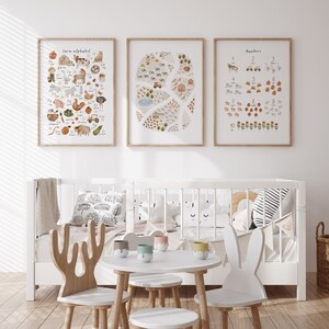 Nursery Prints, Nursery Wall Art, On The Farm Print Nursery Decor, Kids Wall Art