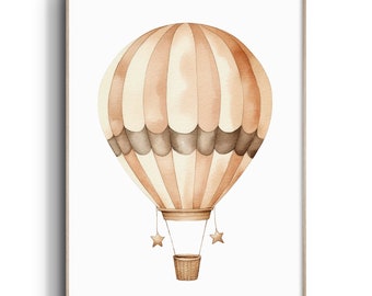 Hot Air Balloon Nursery Wall Art, Adventure Nursery Decor, Nursery Wall Art, Transport Nursery, Adventure Nursery, Hot Air Balloon Print