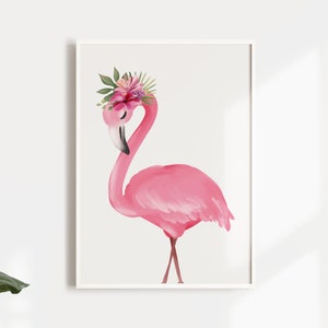 Flamingo Nursery, Nursery Print, Nursery Wall Art, Flamingo Print ...