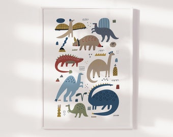 Dinosaur Nursery Print, Dinosaur Wall Art, Kids, Boys Bedroom Decor, Playroom Wall Art, Dinosaur Poster,Dinosuar Nursery, Nursery Decor