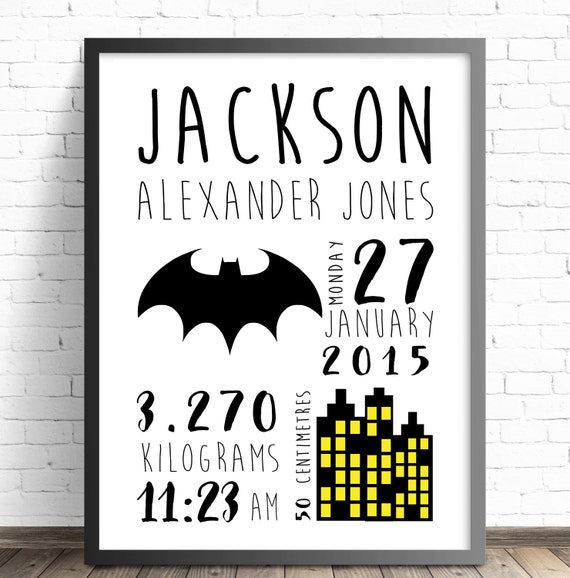 superhero birth announcement