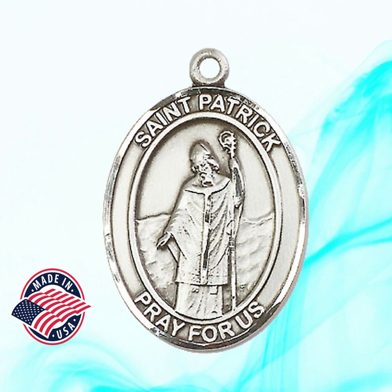 Engraving possible Saint Patrick Pewter Pendant Patron Saint of Snakes Engineers Ireland