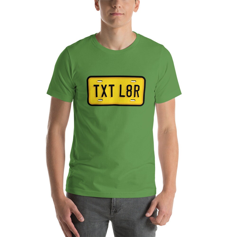 T-shirt TXT U L8R Rouge Avec Motif Pug Taille Large - Occasion Très Bon état