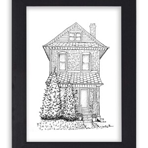 Custom Hand Drawn Ink House Portrait / House Illustration ...