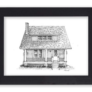 Custom Hand Drawn Ink House Portrait / House Illustration ...