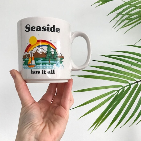 Seaside Oregon, Oregon Coast, Oregon Decor, Oregon Gifts, Oregon Mug, Seaside Decor, Seaside Gifts Oregon Souvenir Mug Oregonian Mug Rainbow