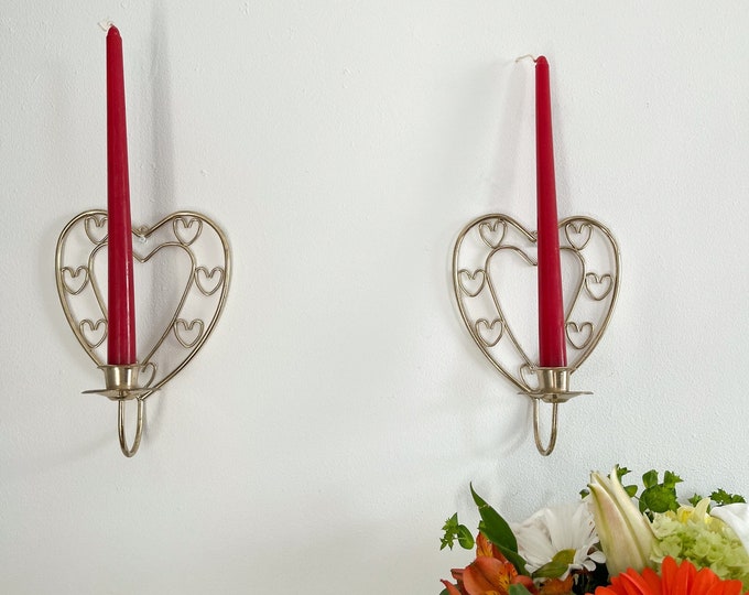 Brass Wall Sconce Valentines Day Wall Decor, Candle Sconce Wall Candle Holder, Wall Sconce