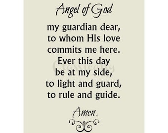 prayer angel guardian catholic memorare god printable painting christian mixed