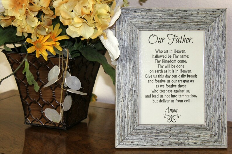 Our Father Prayer Printable, the Lord's Prayer, 5x7 8x10 Catholic Print, Prayer Print, Christian ...
