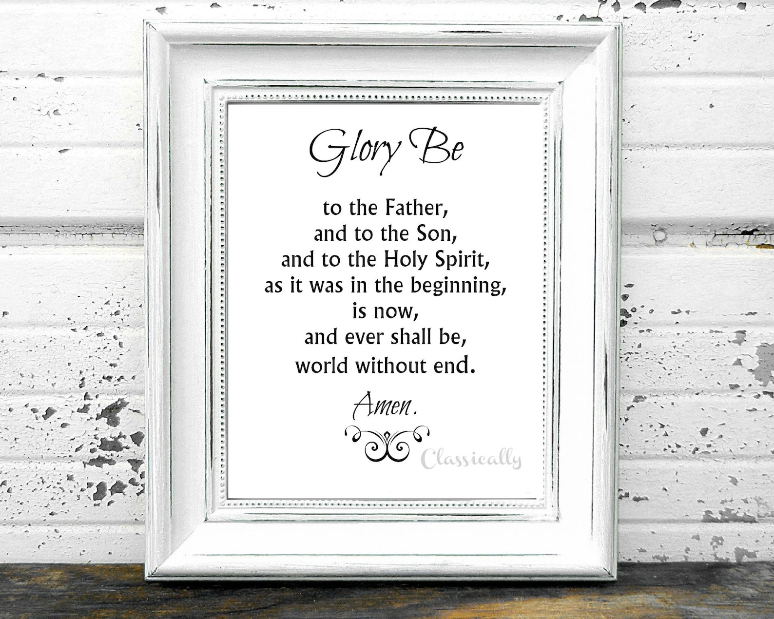 Glory Be Prayer Printable, Catholic Prayer Print, Christian, White or ...