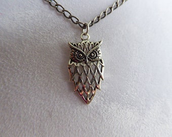 Sterling Silver Owl Necklace