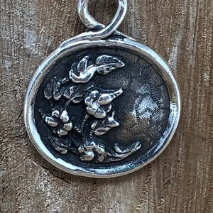Artisan Fine Silver Floral Pendant Necklace