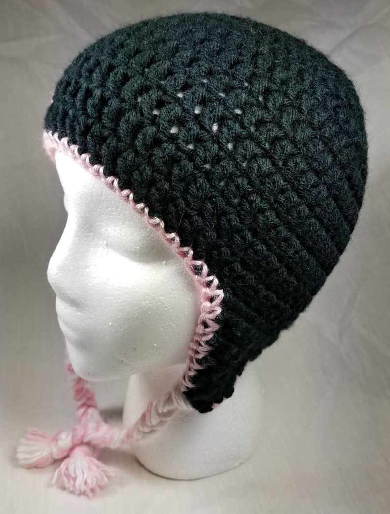 Girl/'s Heart Pink Hat ToddlerChild Crochet Girl Hat Beanie Cap Child size Crochet Winter Hat Photo Prop