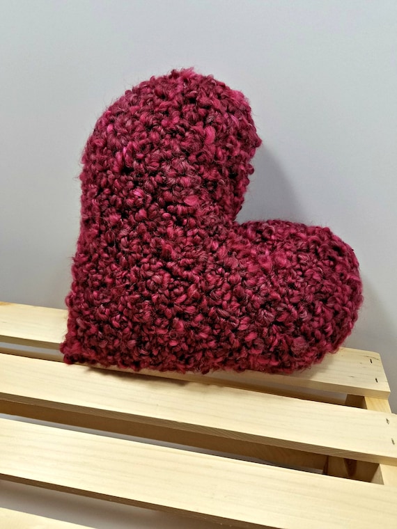 Red Heart Shaped Pillow Valentine S Day Decor Pillow Etsy
