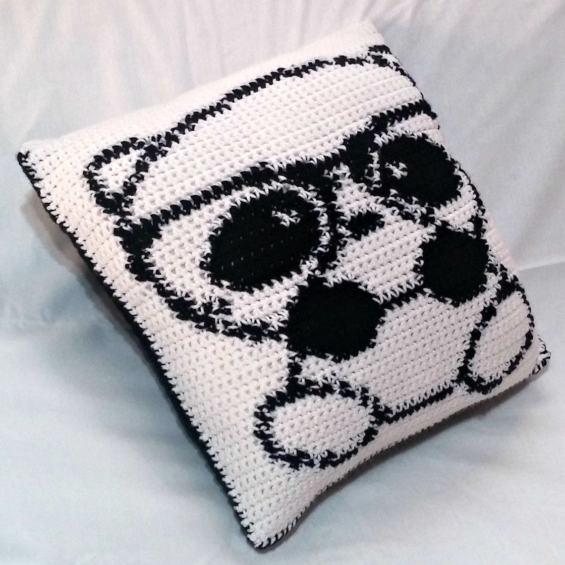 Pattern Only Crochet Panda Pillow Case Pattern Tutorial Etsy