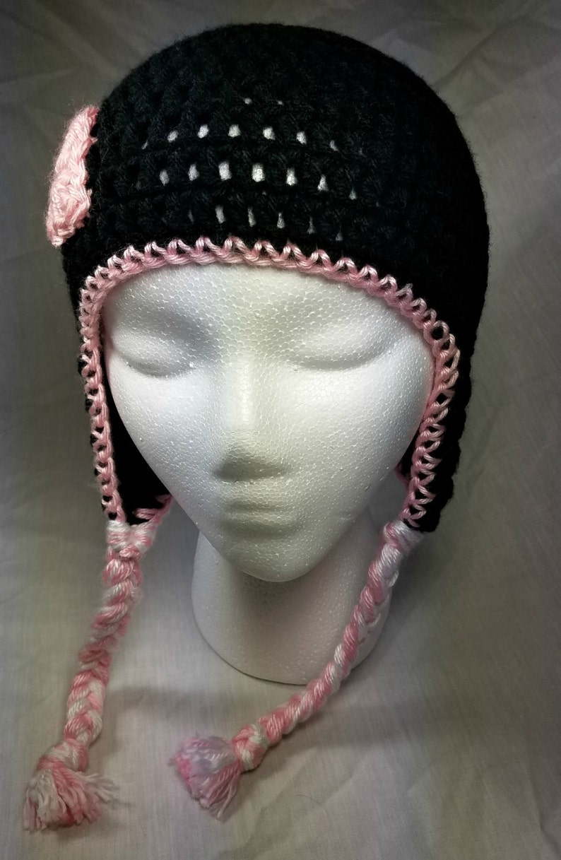 Girl/'s Heart Pink Hat ToddlerChild Crochet Girl Hat Beanie Cap Child size Crochet Winter Hat Photo Prop