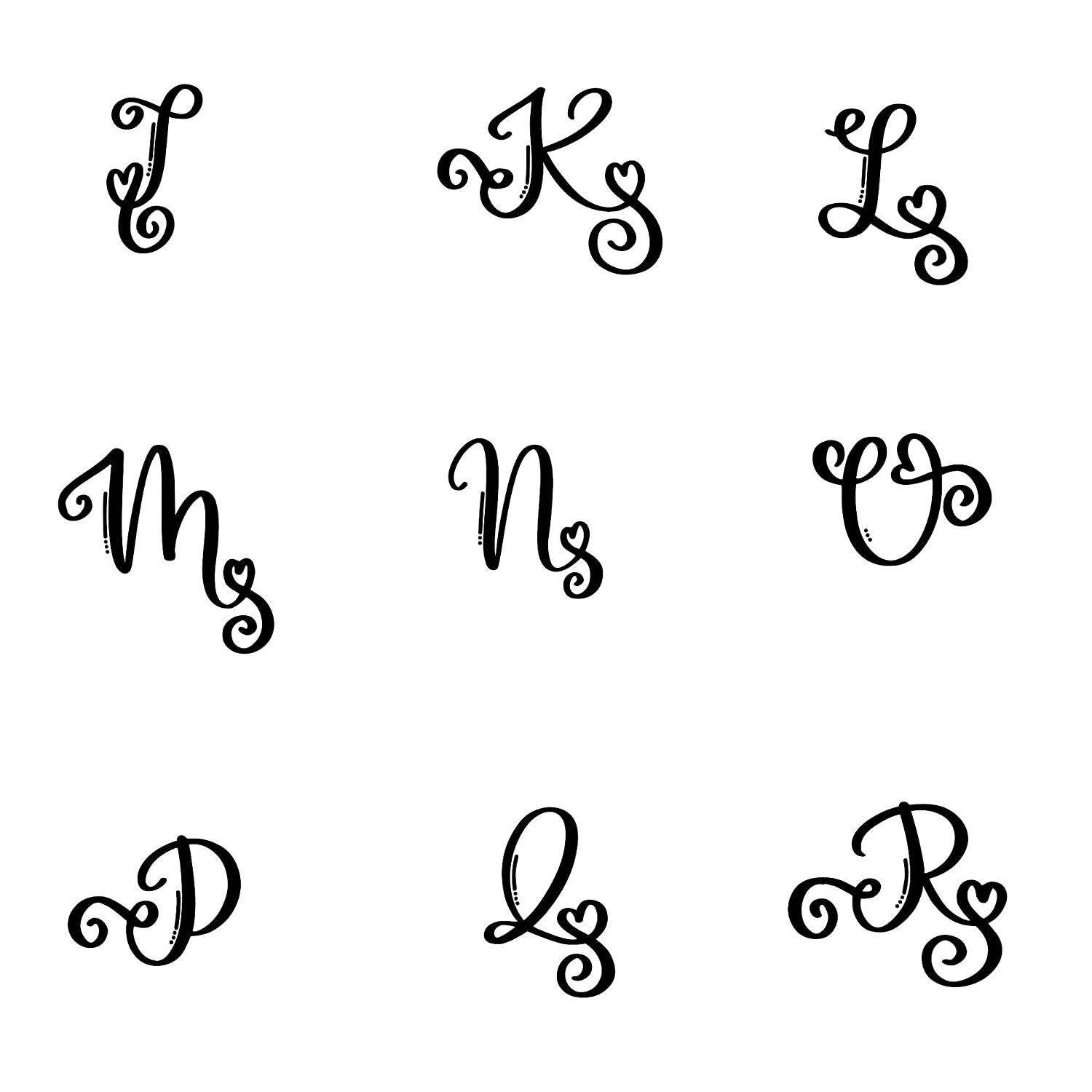 2 Pack Single Letter Monogram Decals Vinyl Decal DIY | Etsy