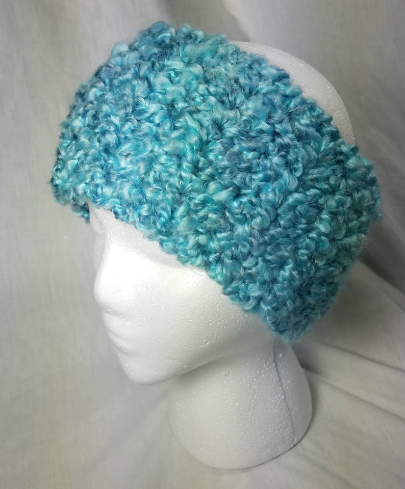 Crochet Ear Warmer, Crochet Headband, Adult, Teen Headband, Ombre Ear Warmer, Chunky Soft Ear Warmer image 3
