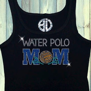 Water Polo Mom Shirt for Women – Proud Sports Mom Graphic Tee, Game Day Outfit, Soft Cotton, Athletic Team Spirit Gift, Holographic sequin