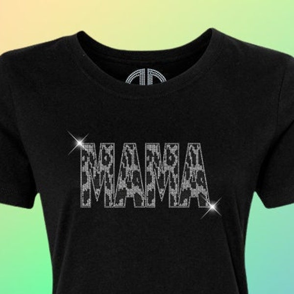 Mom Bling shirt, mother's day gift , Madre custom logo, Mama sparkly, queen mom tank