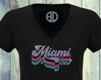 miami dolphins rhinestone shirt