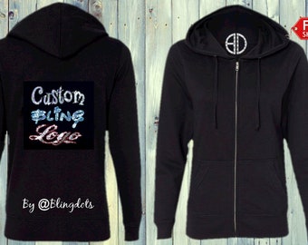 custom bedazzled hoodies