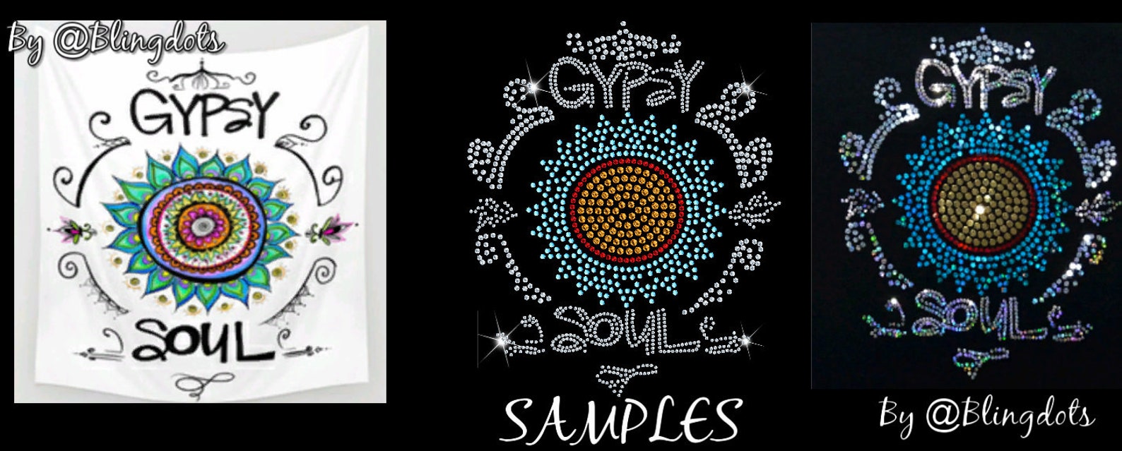 Custom Bling Iron on Transfer Personalized Sequins Hot Fix Etsy