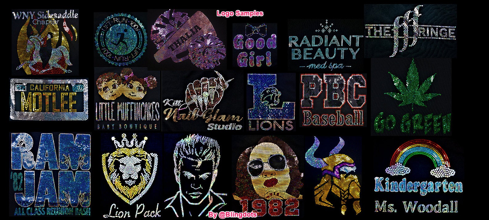 Custom Bling Iron on Transfer Personalized Sequins Hot Fix Etsy