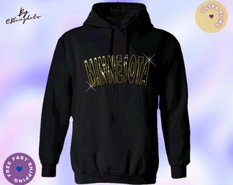 Custom Bling Hoodie Personalized City, Team, or State