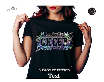 Custom Scattered Bling Lettering Shirt, Personalized
