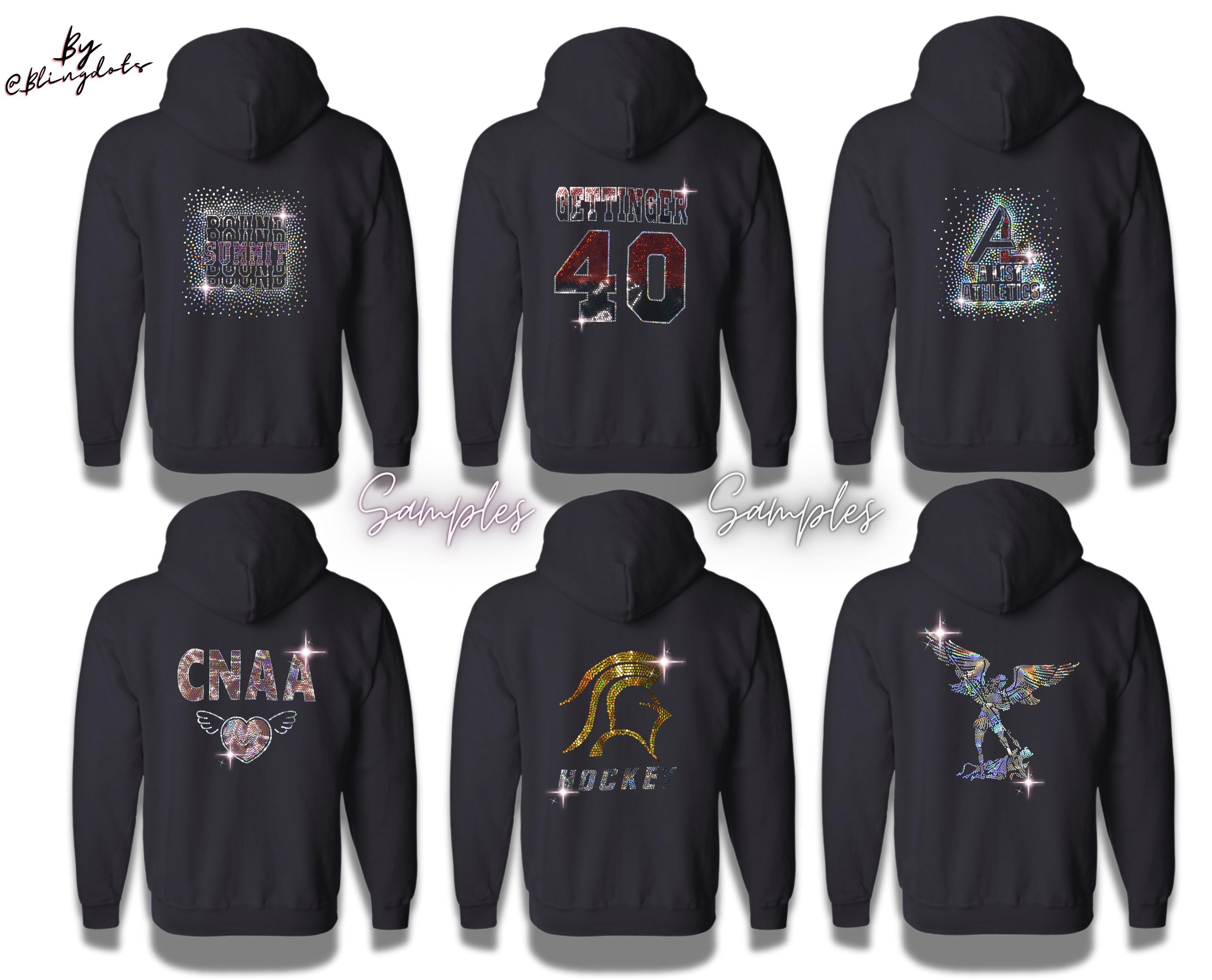 Custom Bling Youth's Zipper Hoodie - Girl's Glittery Sequin Hoodie