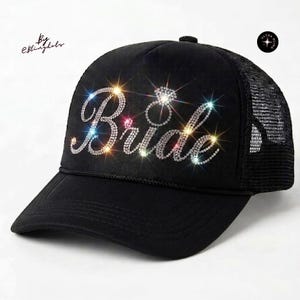 Bride Sequin Cap Bachelorette Party Glitter Visor Bridesmaid Gift Future Mrs Hat Wedding Squad Headwear Glam Bridal Sparkle Trucker