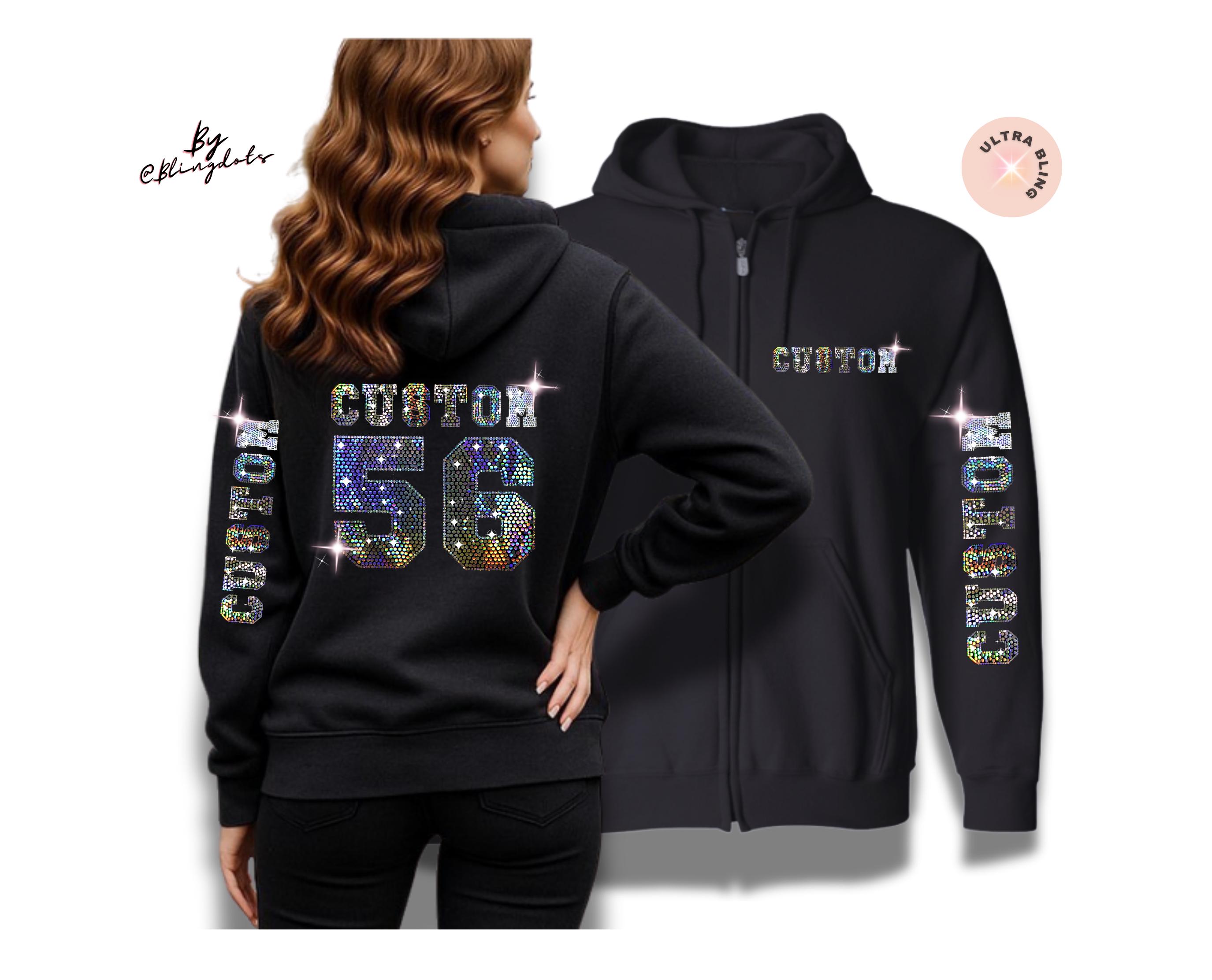Rhinestone Zip Up - Etsy