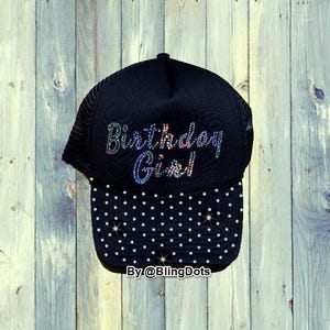 Birthday Girl bling Cap Sequins Sparkly Glitter Hat