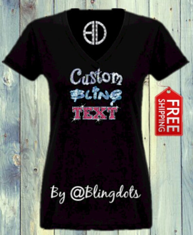personalized bling t shirts