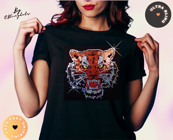 Tiger Shirt Bling Shirt Lion Lovers Animal Lovers Gift