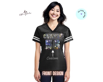 Maglia da calcio Bling personalizzata, maglia Bling personalizzata, logo glitterato personalizzato, aggiungi il tuo nome e numero, colori diversi, maglietta per tifosi Bling,