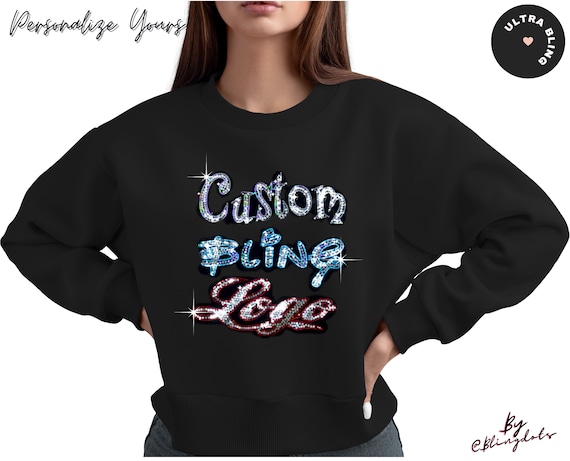 Custom Bling Sweatshirt, Personalized Sequins Glitter Sparkly Logo, Custom  Bling Text Sweater, Personalized Gift, Crewneck Design, Apparel - Etsy