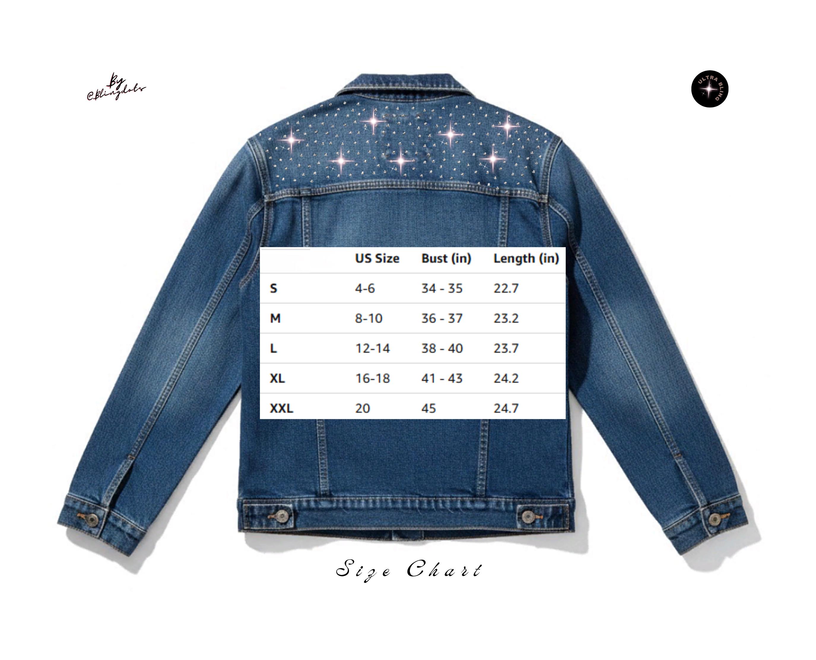 Custom Sequin Denim Jacket Business Logo Bling Jean Coat