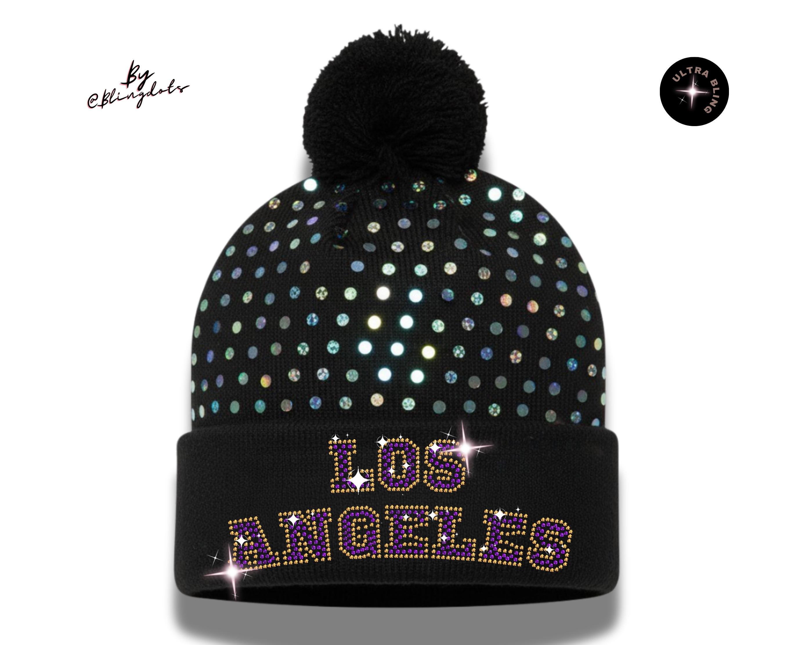 Los Angeles Sequin Pom‑pom Beanie • Customizable City/team  display picture 1