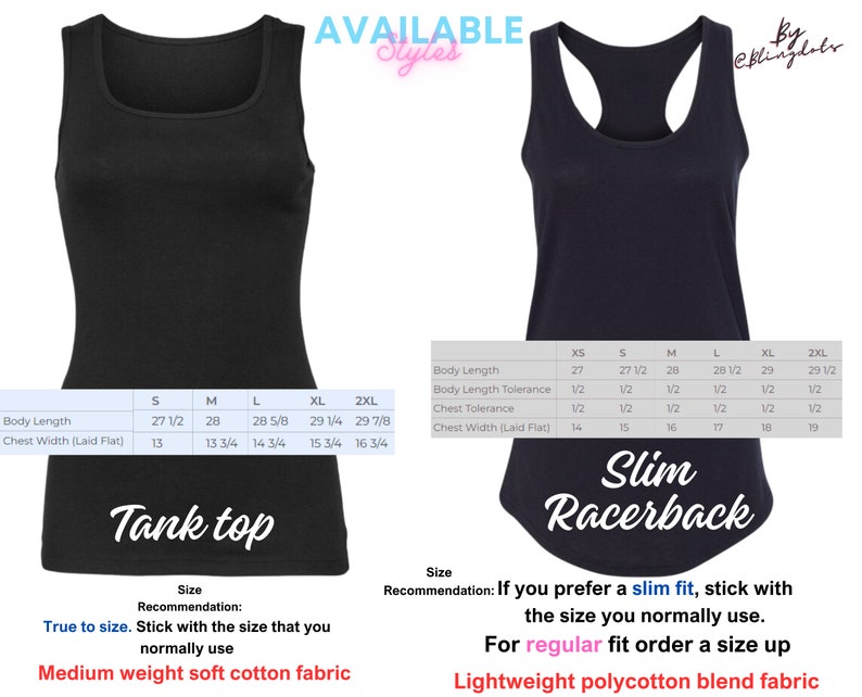 a women's tank top with measurements and measurements