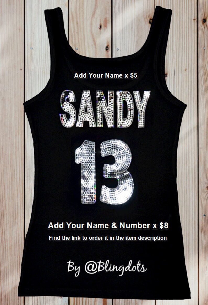 CUSTOM Bling name or name and number Just For customers who Etsy