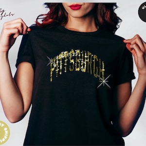 Pittsburgh Blinged-Out Sequin T-Shirt: Bedazzled, Sparkly, and So Shiny
