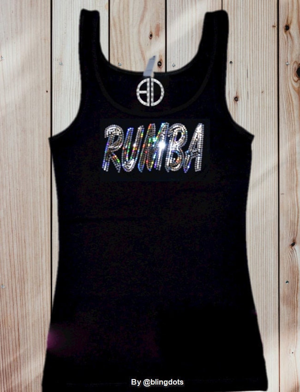 Rumba Fit Bling tank top Sequins dance workout glitter shirt | Etsy