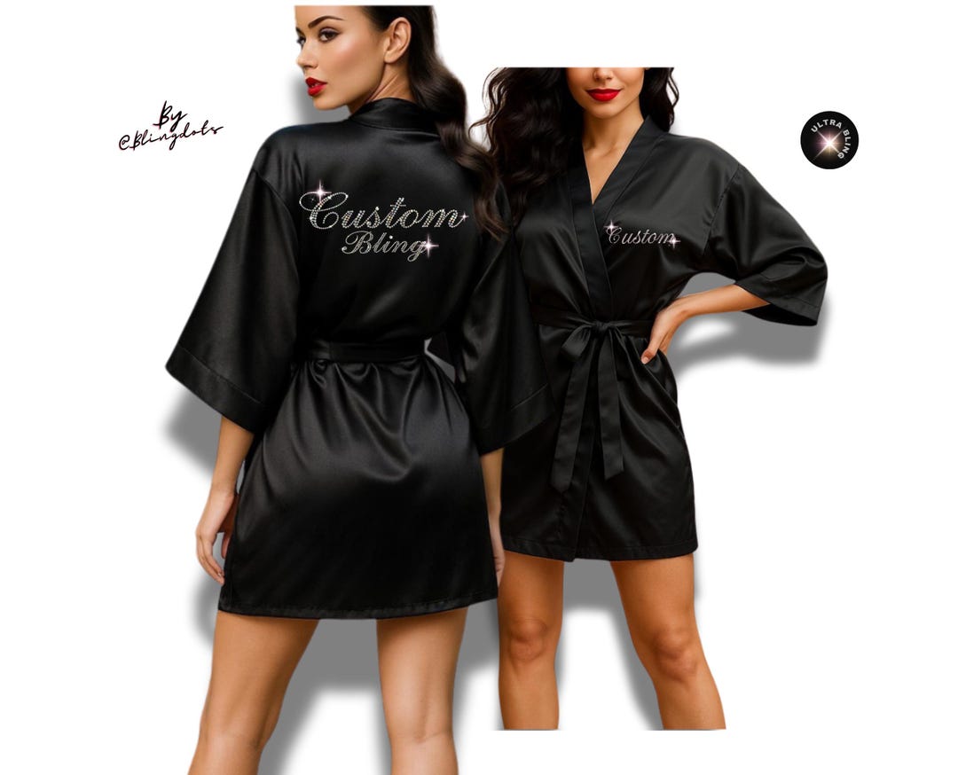 Personalized Bling Robes: Add Logo/text in Sequin/glitter 