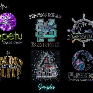 Aangepaste bling opstrijkbare transfer personaliseren sticker Hotfix bedrijf bling logo team speciale gebeurtenis glitter hotfix pailletten appliqué glitter motief