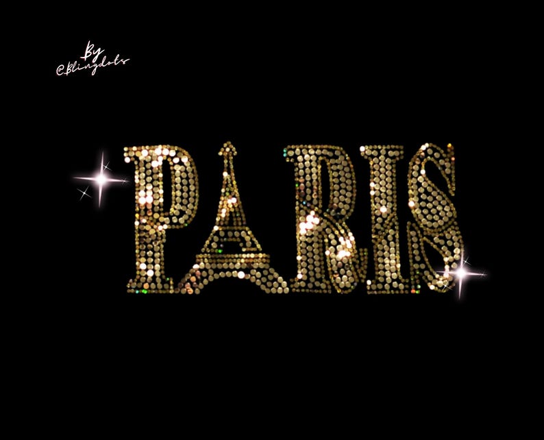 Koszulka z cekinami I Love Paris Bling - holograficzna koszula z cekinami, Wieża Eiffla, lśniąca złota koszula z błyszczącymi cekinami, patriotyczna, modna koszulka w paryskim stylu zdjęcie 4