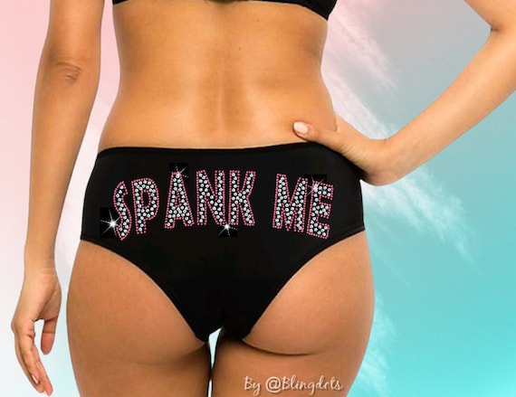 Spank Me Please Custom Booty Shorts, Personalized Booty Shorts, Bling  Customized Womens Underwear, Sexy Underwear, Custom Text/logo/image -   Hong Kong