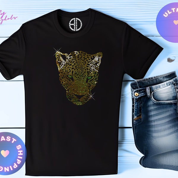 Jaguar, Panther shirt, bling shirt, Lion lovers, Animal lovers gift, wildlife tee, animal shirt, African lion t-shirt, Animal face prints